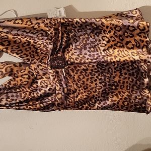 Bisou Bisou animal print halter top